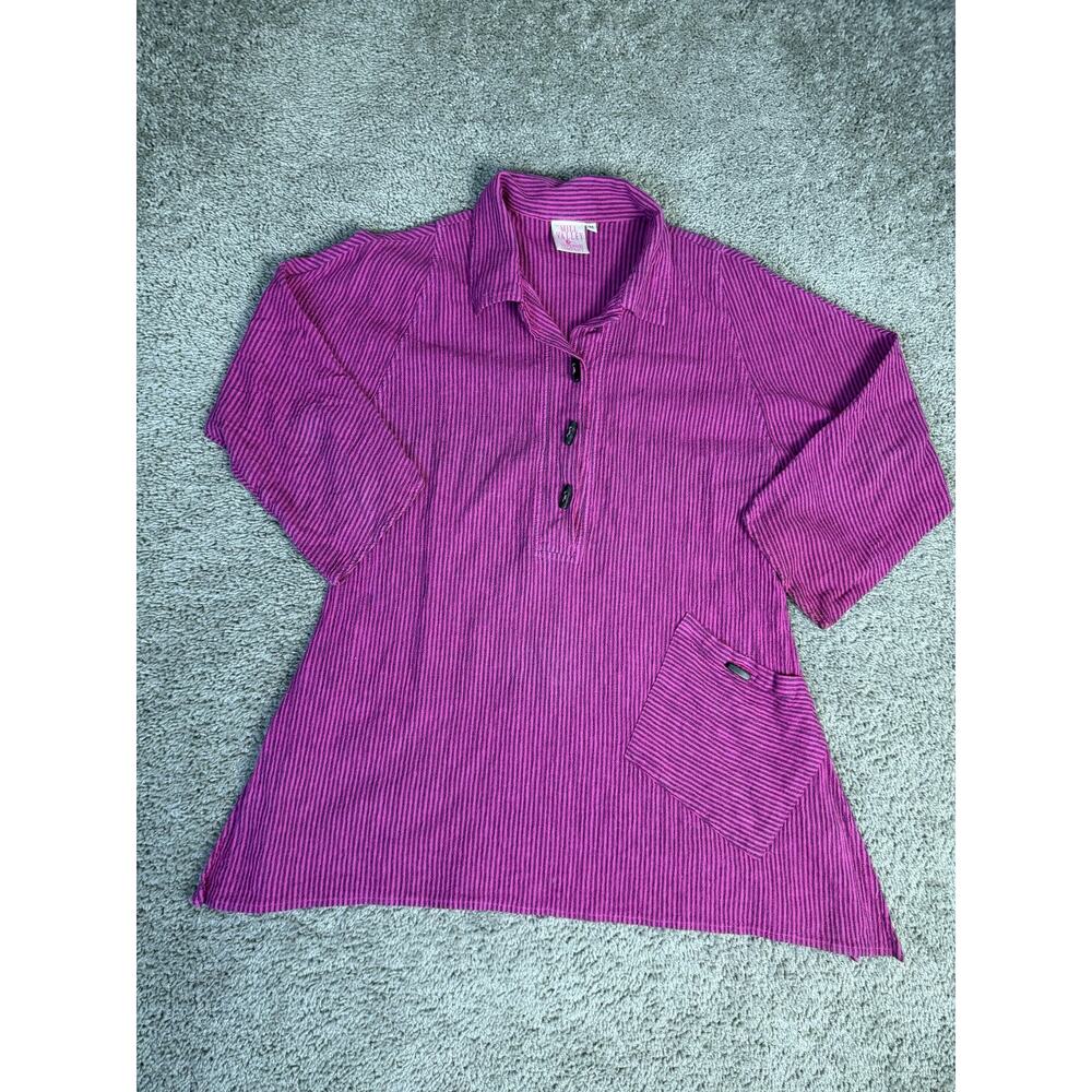 Vintage Mill Valley Clothing Company Tunic Womens M Pink Striped Collared